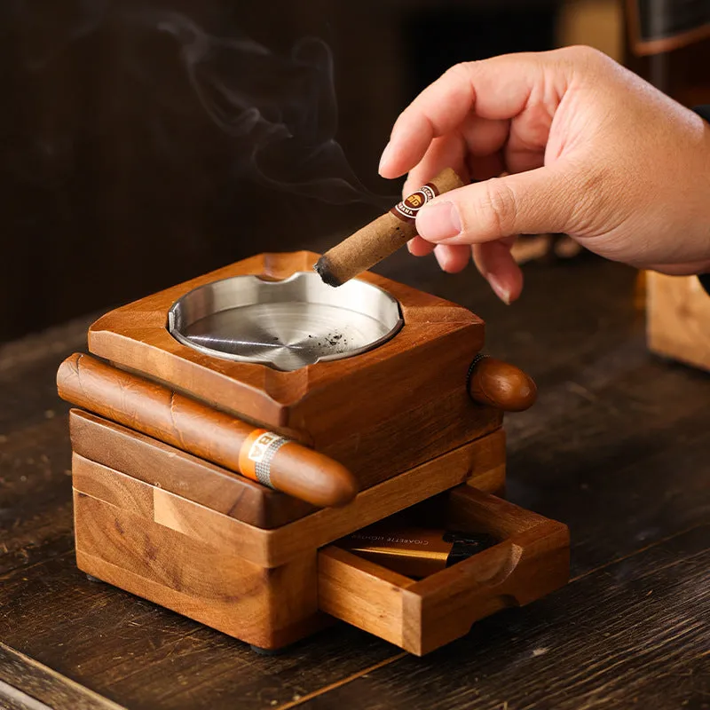 Rectangular Bamboo Tea Cup & Glass Set