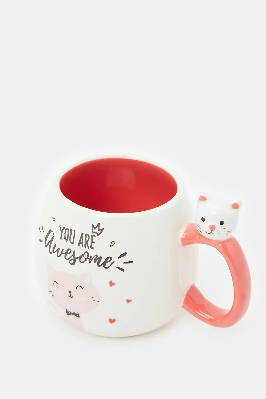 Red Cat Print Mug