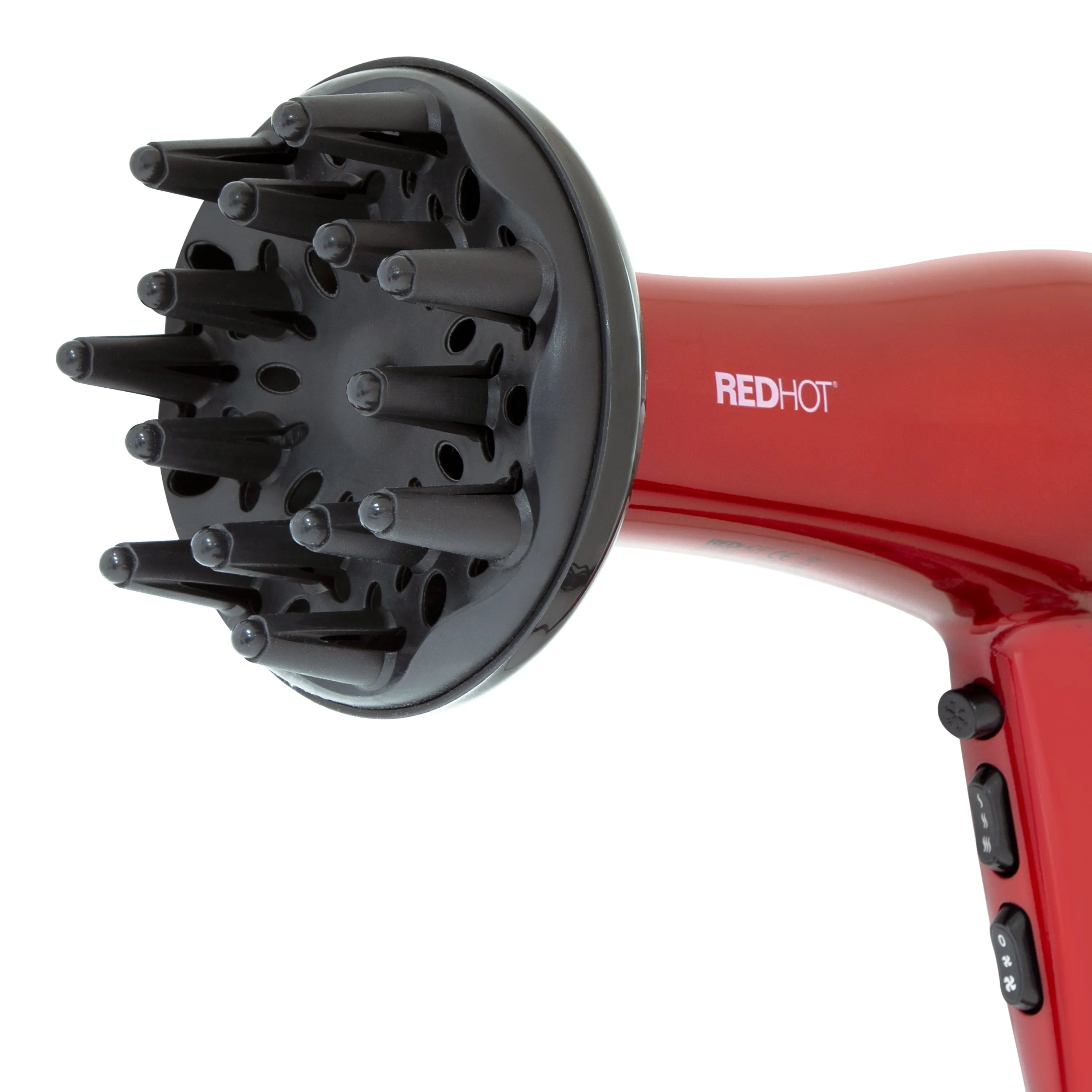 Red Hot 2200W Professional Hair Dryer With Diffuser - Red