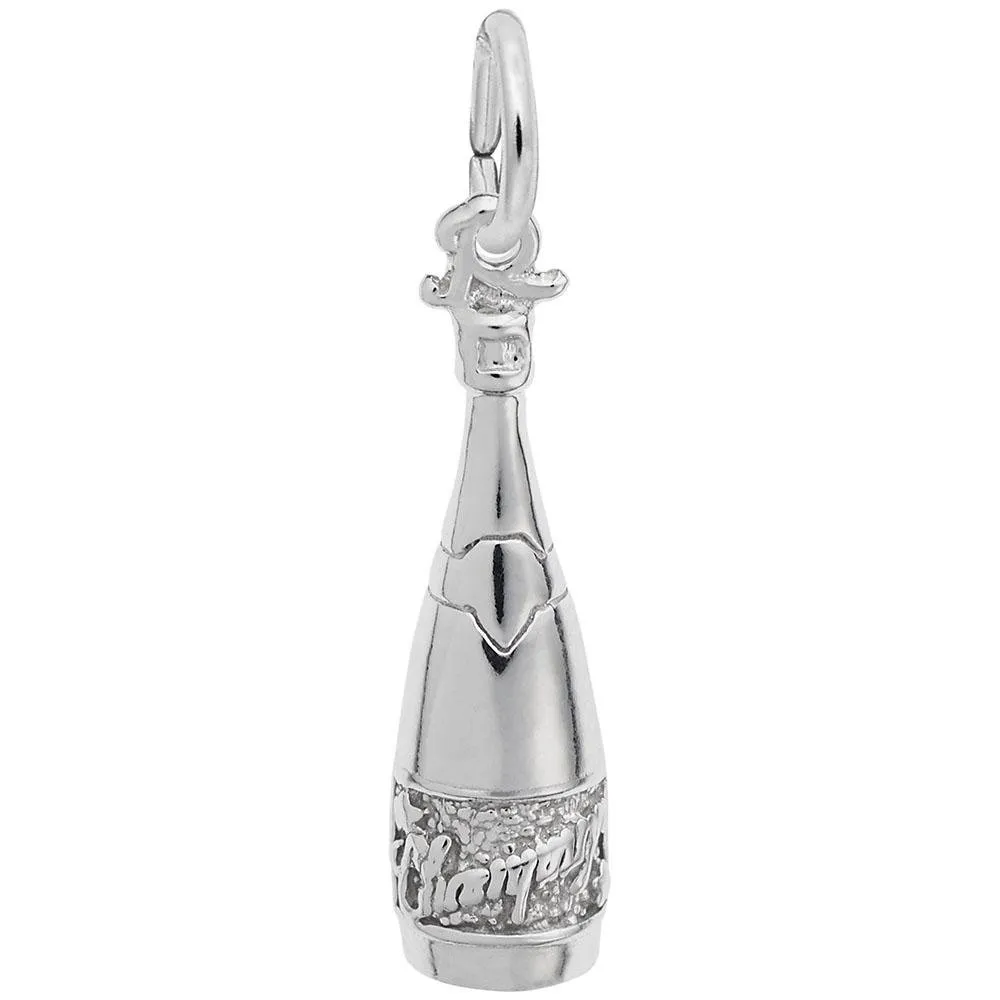 Rembrandt Charms - Champagne Bottle Charm - 8257