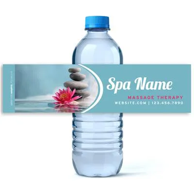 Rocks Spa Water Bottle Labels