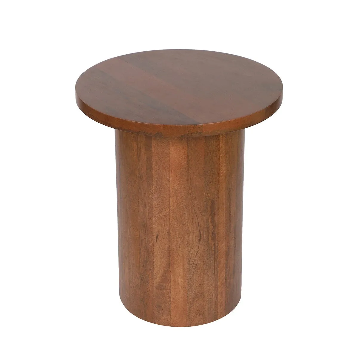 Rounded Twist Wooden Accent Table | 17 x 17 x 20 inches