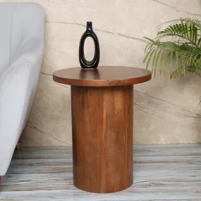 Rounded Twist Wooden Accent Table | 17 x 17 x 20 inches