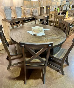 RUSTIC CANYON HOMESTEAD ROUND DINING TABLE SET