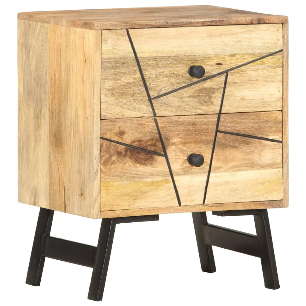 Solid Mango Wood Bedside Cabinet