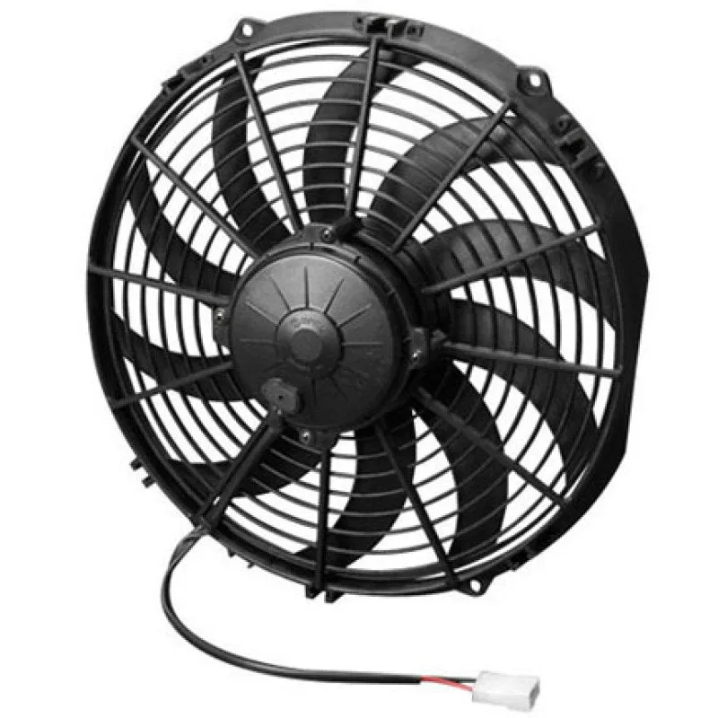 SPAL 12.00" Inch Electric Fan Pusher Style High Performance 1380CFM 10 Curved Style Blades - 30102030