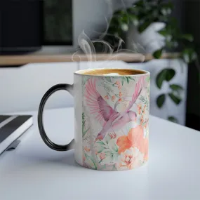 Spring floral bird 11oz Color Morphing Mug