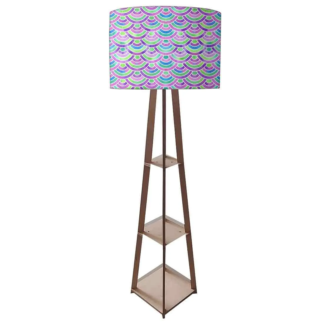 Standing Tripod Lamp  -   Purple Mermaid Watercolor