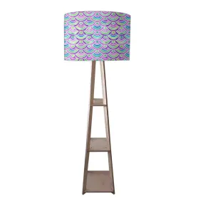 Standing Tripod Lamp  -   Purple Mermaid Watercolor