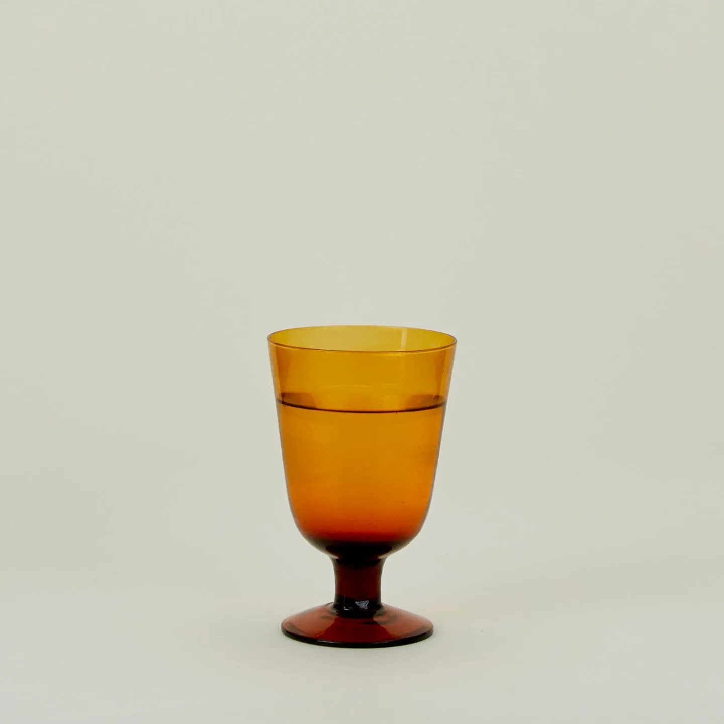 Stemmed Wine Glass - Amber