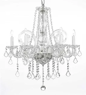 Swarovski Crystal Trimmed Chandelier Crystal Chandelier Lighting H25" X W24" - G46-B26/385/5 Sw