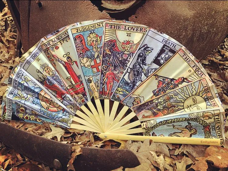 Tarot Card Giant Bamboo Fan