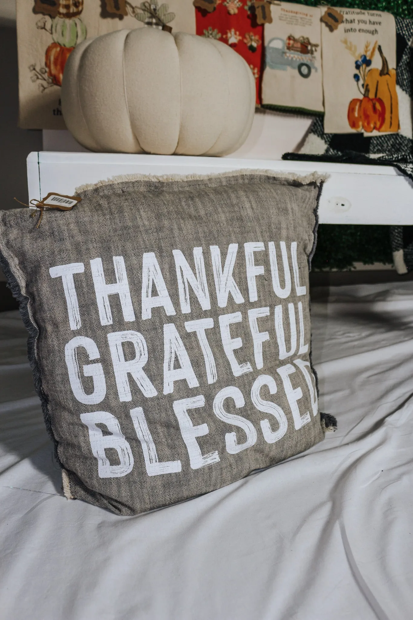 Thankful Fringe Pillow