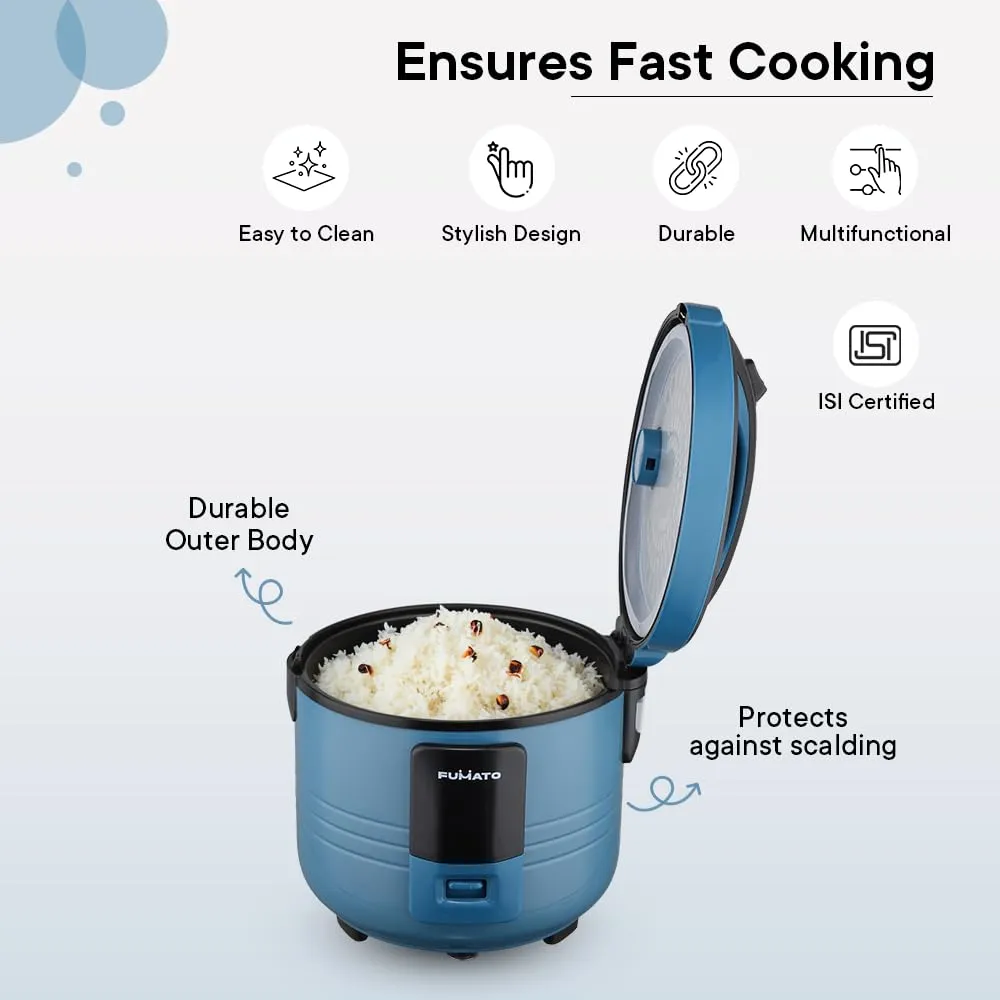 The Better Home FUMATO Cookeasy Automatic 500W Electric Rice Cooker 1.5L Blue & Stainless Steel Water Bottle 1 Litre Pack of 3 Black