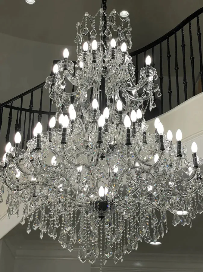 Traditional Candle Crystal Chandelier for Staircase/Foyer/Living Room/Villa