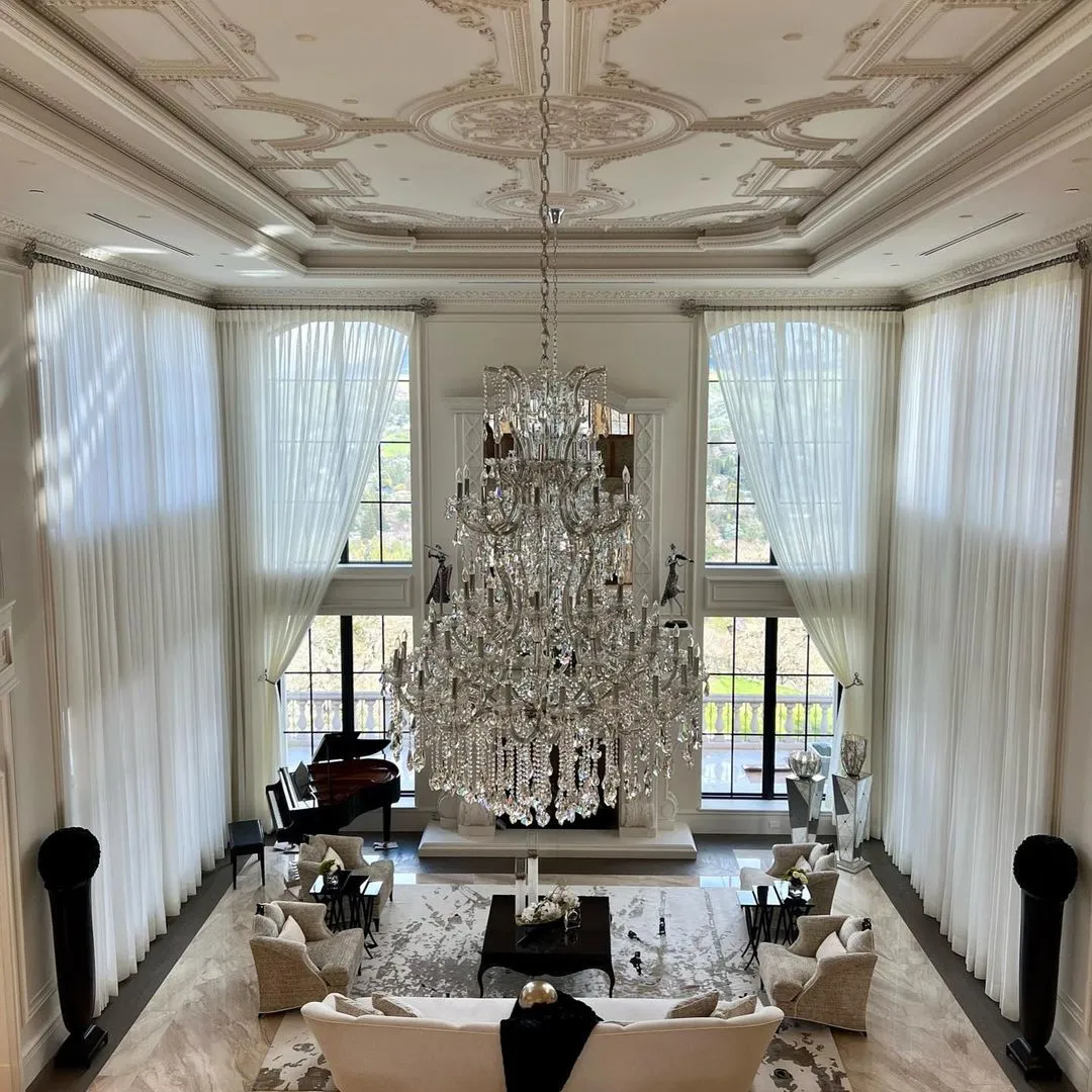 Traditional Candle Crystal Chandelier for Staircase/Foyer/Living Room/Villa