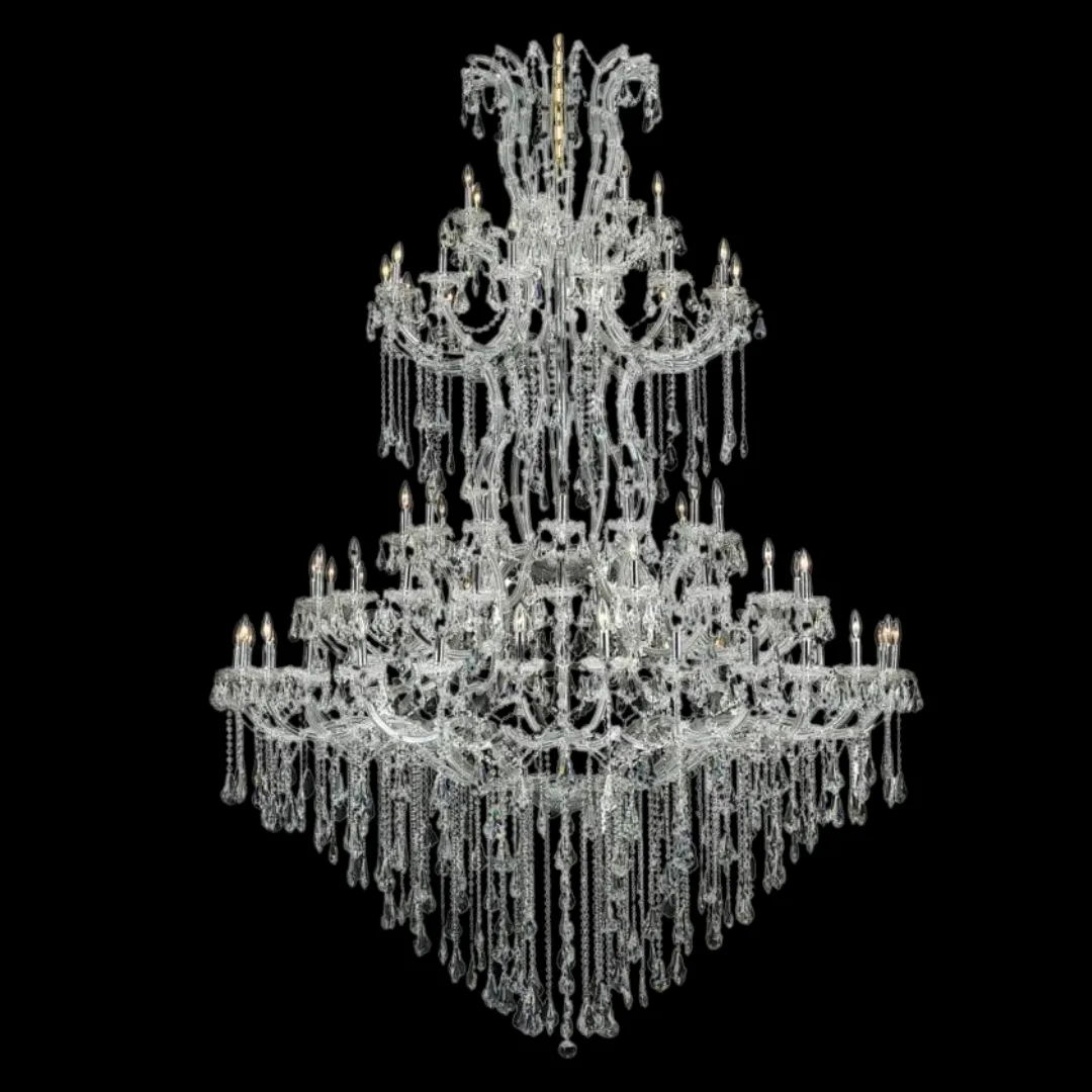 Traditional Candle Crystal Chandelier for Staircase/Foyer/Living Room/Villa