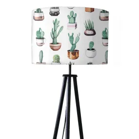 Tripod Floor Lamp Standing Light for Living Rooms -Pots Cactus