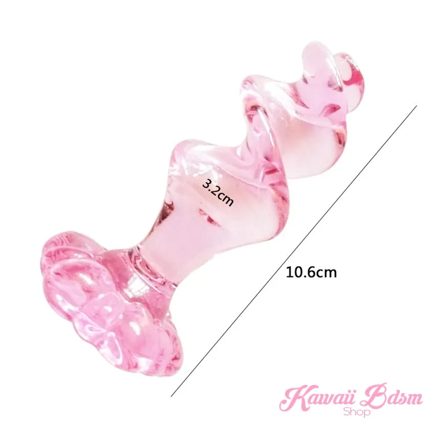 Twirling Flower Glass ButtPlug