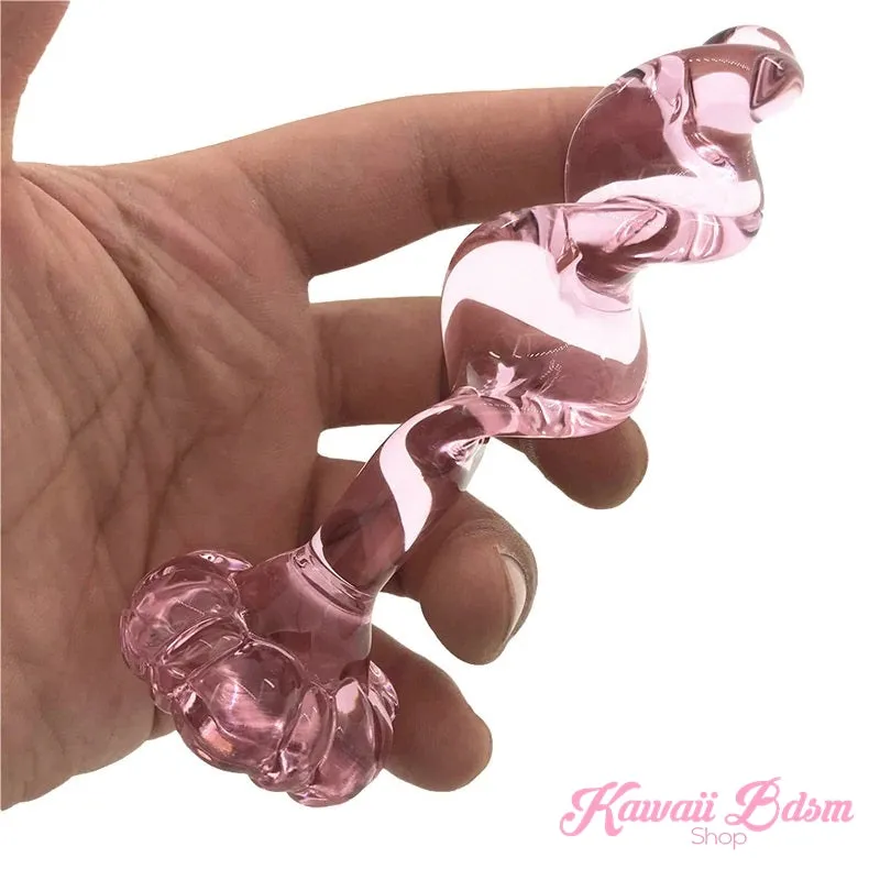 Twirling Flower Glass ButtPlug