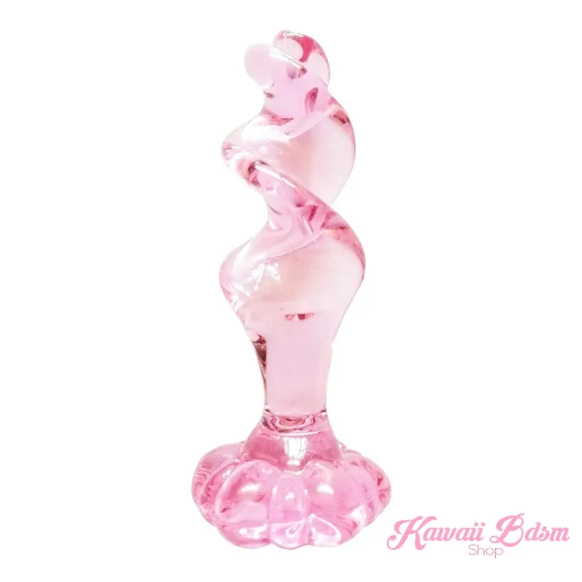 Twirling Flower Glass ButtPlug