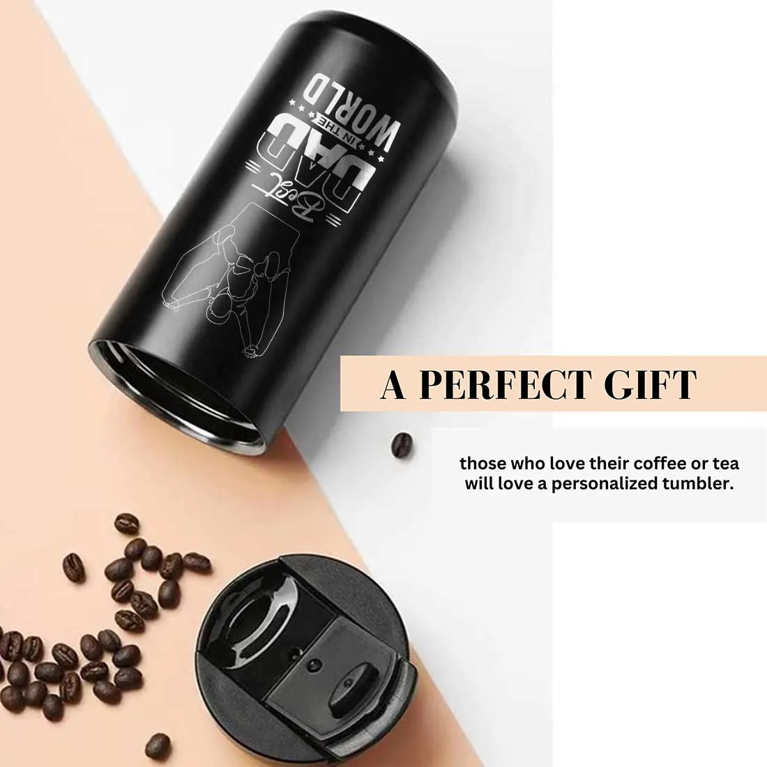 Useful Gifts for Dad Travel Coffee Tumbler Sipper Flask - Best Dad