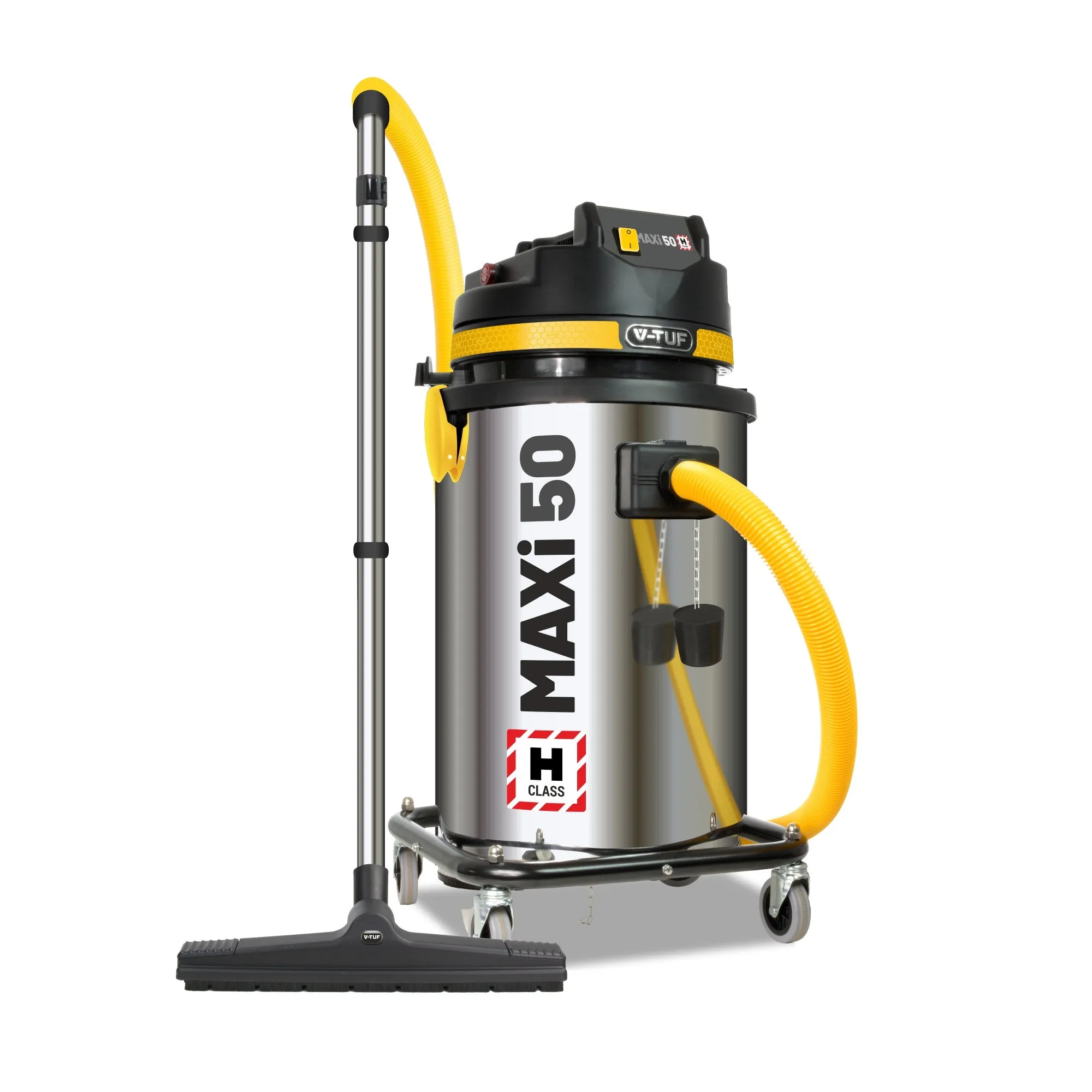 V-TUF MAXIH24050LKIT1 H Class Silica Dust Vacuum Cleaner - 50L 1750W - Inc 16 FT Poles