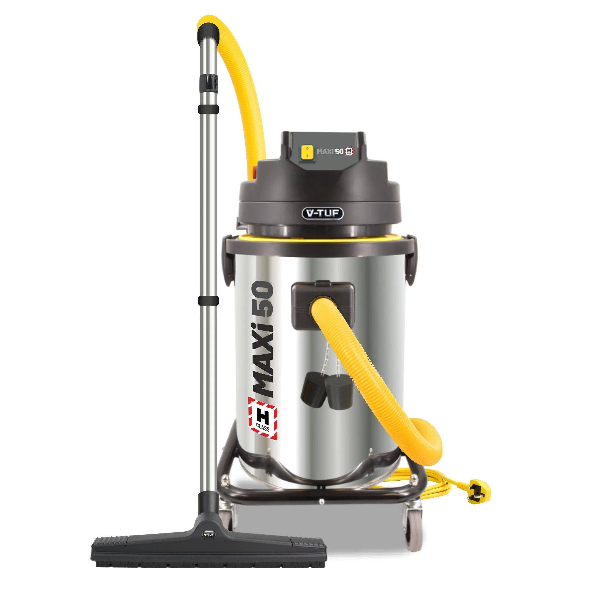 V-TUF MAXIH24050LKIT1 H Class Silica Dust Vacuum Cleaner - 50L 1750W - Inc 16 FT Poles