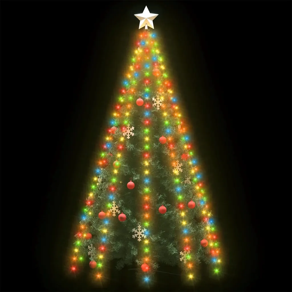 vidaXL Christmas Tree Net Lights with 250 LEDs Colourful 250 cm