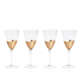 Vitorrio Gold Wine Glasses Set of 4