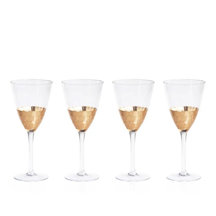 Vitorrio Gold Wine Glasses Set of 4