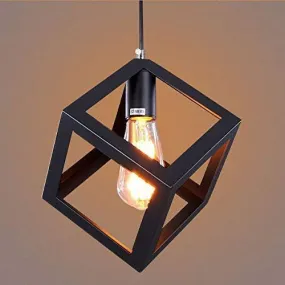 VRCT Metal Square Cube Ceiling Light (Black) Bulb not Included