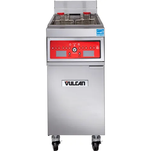 Vulcan 1ER50A 50 lb. Electric Floor Fryer with Analog Controls - 208V, 3 Phase, 17 kW | Denson CFE