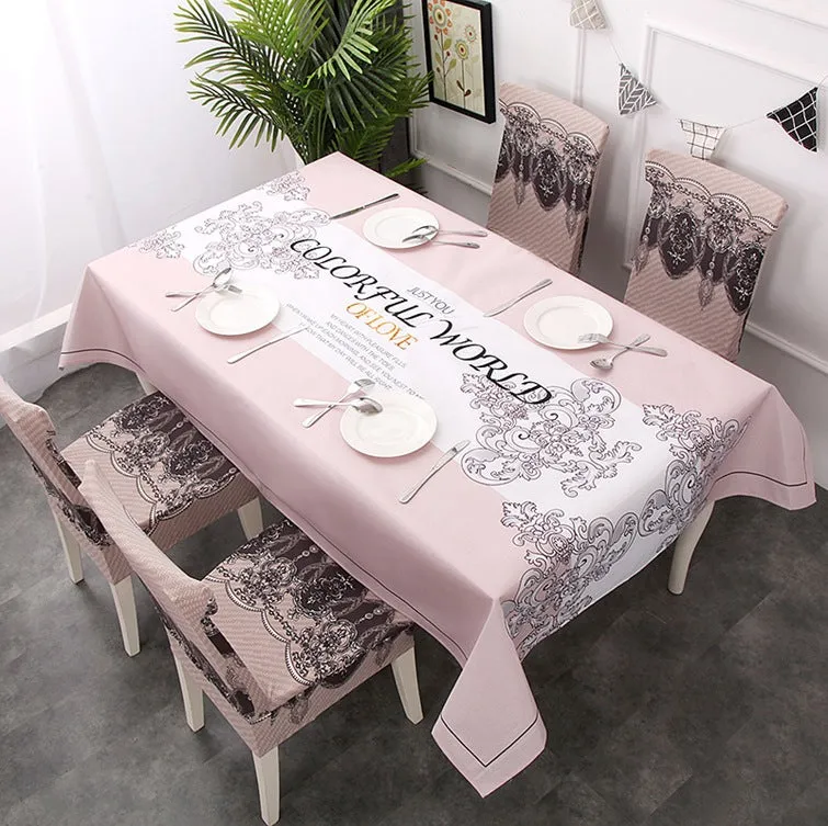 Waterproof tablecloth Dining Tablecloth Chair Cover Set