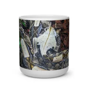 White and Black Snake Heart Shape Mug