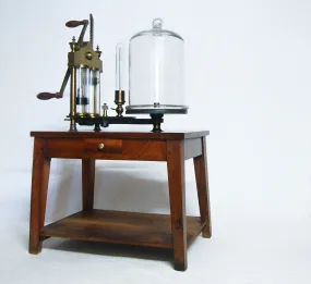 William IV Period Table Mounted Vacuum Air Pump by Enrico Federico Jest of Turin