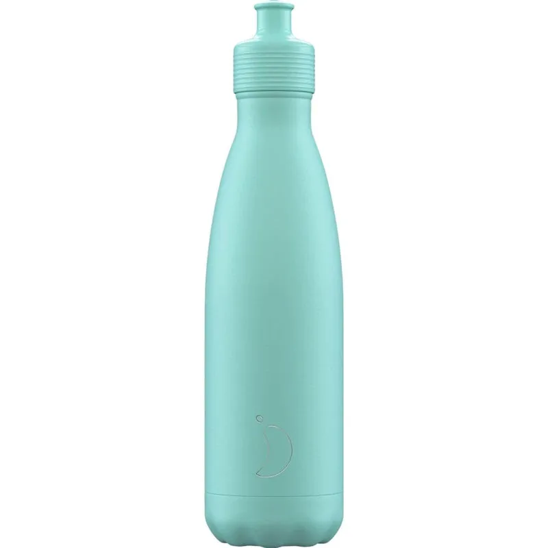 XB149 CHILLY'S 500ML SPORTS REUSABLE WATER BOTTLE - PASTEL GREEN