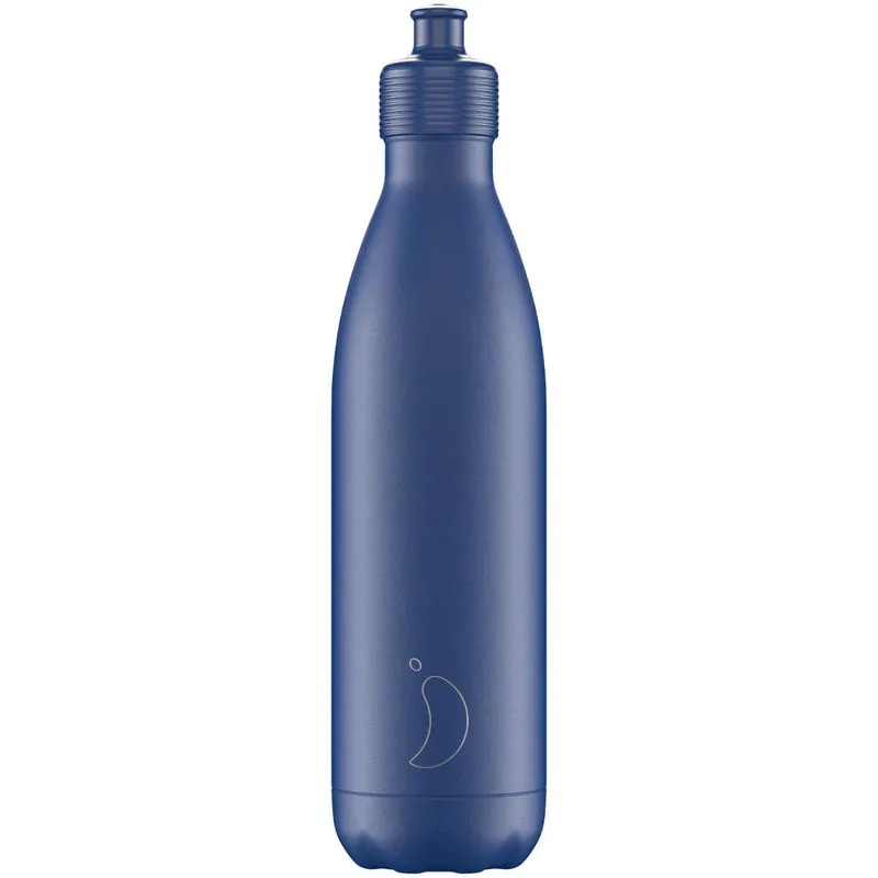 XC1000 CHILLY'S 750ML SPORTS REUSABLE WATER BOTTLE - Matte Blue